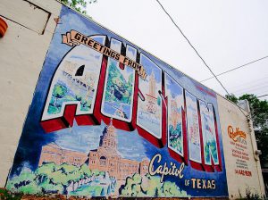 Greetings from Austin mural